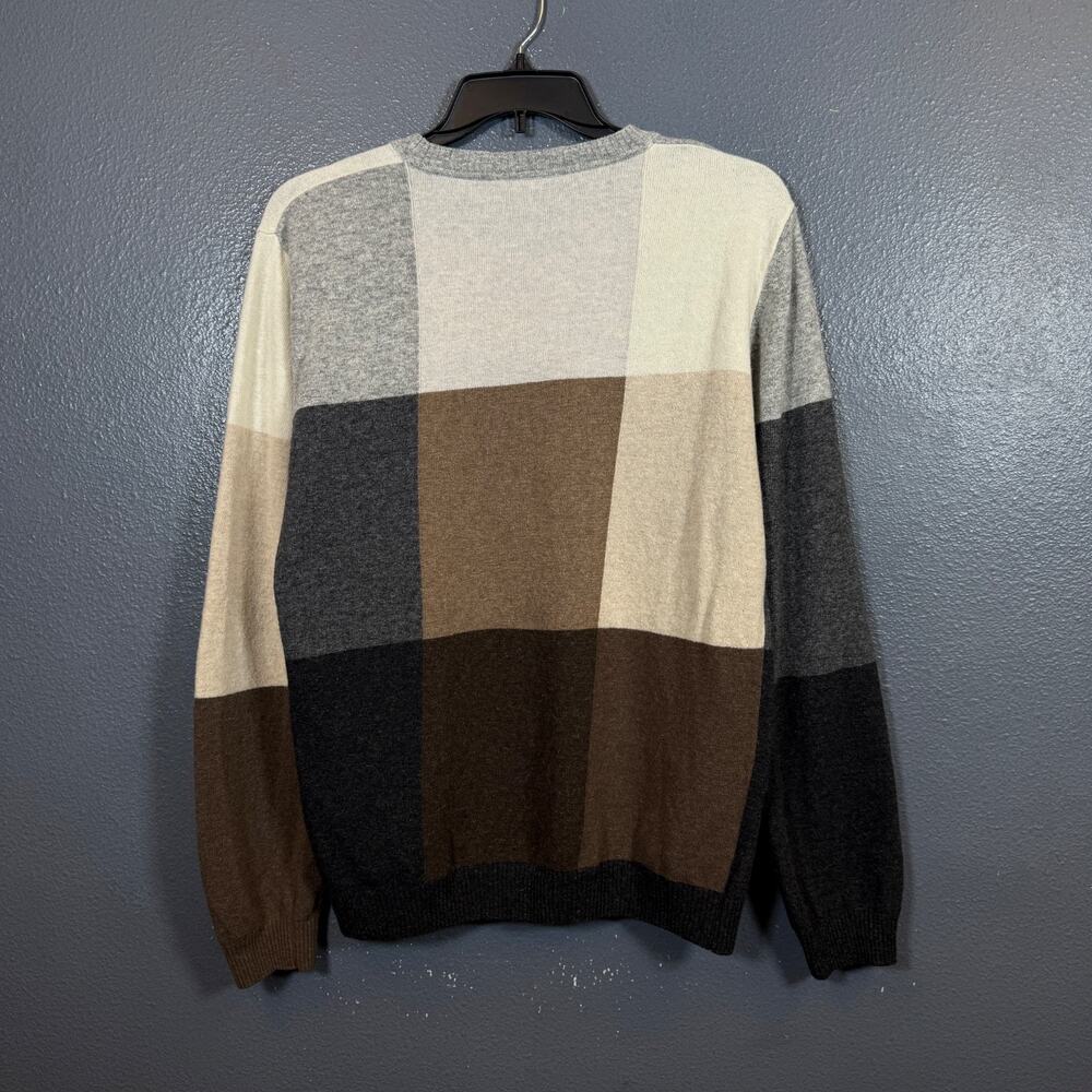 Holebrook Sweden XL men’s abstract multicolor woll knitted sweater crew neck - Picture 6 of 11